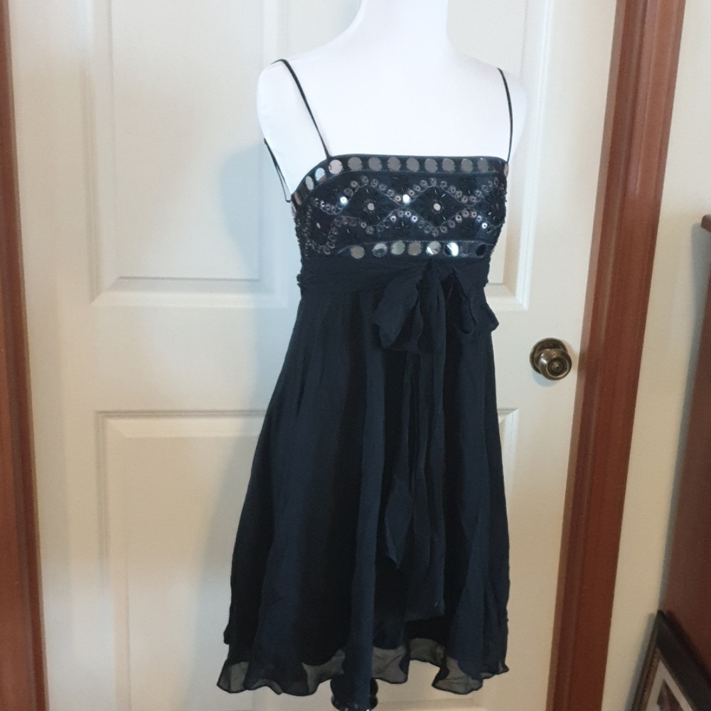 BCBGMaxAzria Silk Little Black Dress LBD evening